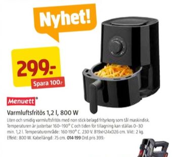 Jula Menuett Fritös erbjuda