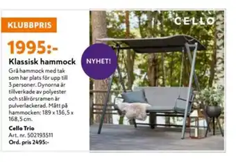 K-rauta Cello Hammock erbjuda