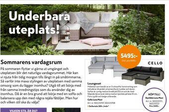 K-rauta Cello Utemöbler erbjuda