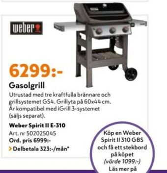 K-rauta Weber Gasolgrill erbjuda