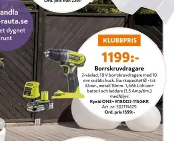 Ryobi Borr- och skruvdragere