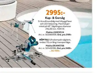 K-rauta Makita Kap- & gersåg erbjuda