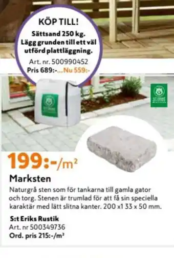 K-rauta S:t Eriks Sättsand erbjuda