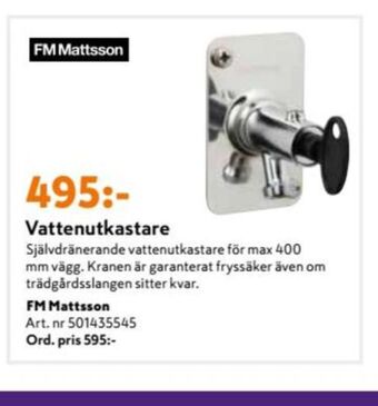 K-rauta FM Mattsson Vattenutkastare erbjuda