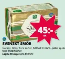 Tempo Svenskt smör erbjuda