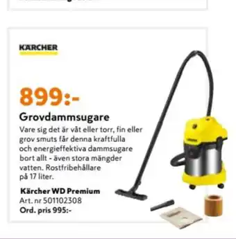 K-rauta Kärcher Grovdammsugare erbjuda