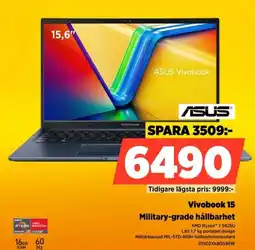 Power Asus vivobook 15 military-grade hållbarhet erbjuda