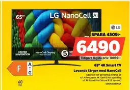 Power Lg 65" 4k smart tv levande färger med nanocell erbjuda