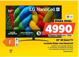 Power Lg 50" 4k smart tv levande färger med nanocell erbjuda