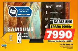 Power Samsung 55" 4k smart tv erbjuda