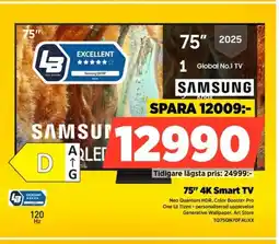 Power Samsung 75" 4k smart tv erbjuda