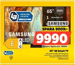 Power Samsung 65" 4k smart tv erbjuda