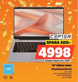 Power Cepter 14" bärbar dator aluminiumchassi erbjuda