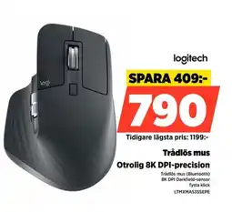 Power Logitech trådlös mus otrolig 8k dpi-precision erbjuda