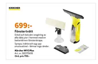 K-rauta Kärcher Fönsterputsmaskin erbjuda