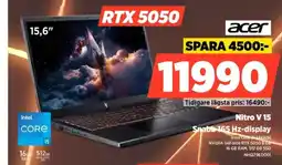 Power Nitro V 15 Snabb 165 Hz-display erbjuda