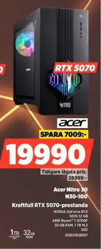 Power Acer nitro 30 n30-100 kraftfull rtx 5070-prestanda erbjuda