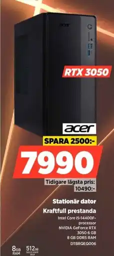 Power Acer stationär dator kraftfull prestanda erbjuda