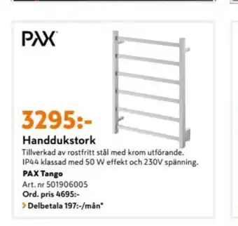 Pax Handdukstork