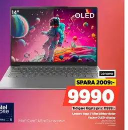 Power Lenovo Yoga 7 Slim bärbar dator Vacker OLED-display erbjuda