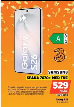 Power Samsung galaxy s26 erbjuda