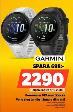 Power Garmin forerunner 165 smartklocka varje steg tar dig närmare dina mål erbjuda