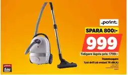 Power Point dammsugare tyst drift på endast 76 db(a) erbjuda