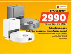 Power Roborock robotdammsugare en lyftbar moppdyna - ingen fukt på mattor erbjuda