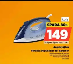 Power Kulz ångstrykjärn vertikal ångfunktion för gardiner erbjuda