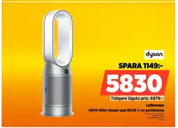 Power Dyson luftrenare hepa-filter fångar upp 99,95 % av partiklarna erbjuda