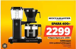 Power Moccamaster kaffebryggare ecbc-godkänd kaffebryggare erbjuda