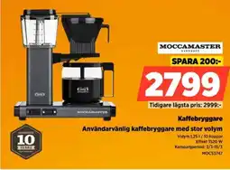 Power Moccamaster kaffebryggare användarvänlig kaffebryggare med stor volym erbjuda