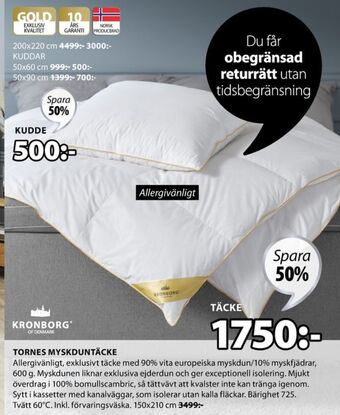 JYSK Kronborg Huvudkudde erbjuda