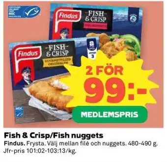 Findus Fish & Crisp/Fish Nuggets
