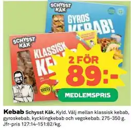 Coop Kebab Schysst käk erbjuda
