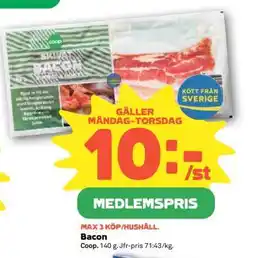 Coop BACON erbjuda