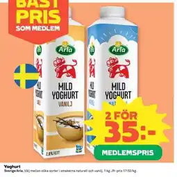 Coop Arla Mild Yoghurt erbjuda