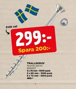 Jem&Fix Trallskruv erbjuda