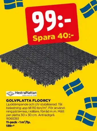 Jem&Fix Golvplatta floorcy erbjuda