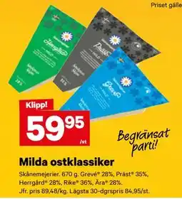 City Gross Milda ostklassiker erbjuda