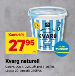 City Gross Kvarg naturell erbjuda