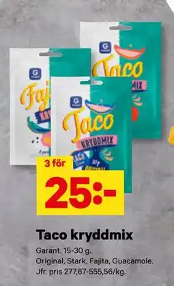 City Gross Taco kryddmix erbjuda