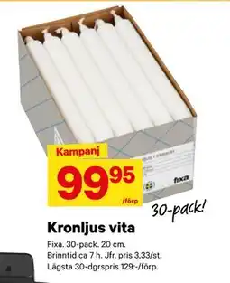 City Gross Kronljus vita erbjuda