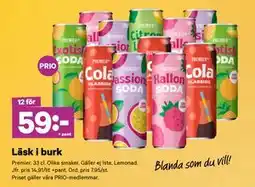 City Gross Läsk i burk, Pris i appen erbjuda