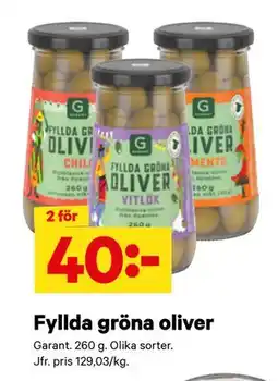 City Gross Fyllda gröna oliver erbjuda