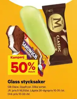 City Gross Glass stycksaker erbjuda