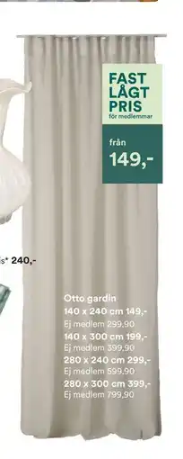 Hemtex Otto gardin erbjuda