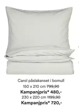 Hemtex Carol påslakanset i bomull erbjuda
