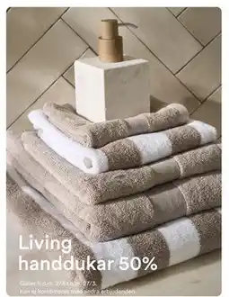 Hemtex Living handdukar 50% erbjuda