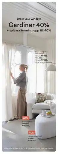 Hemtex Gardiner 40% erbjuda